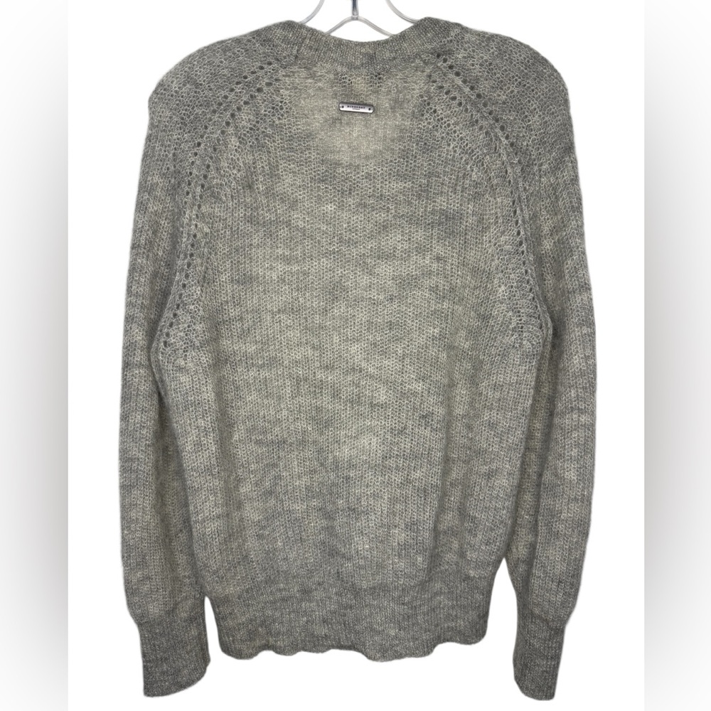 Burberry London Mohair Wool Blend Gray Sweater Size Small - Picture 2 of 8